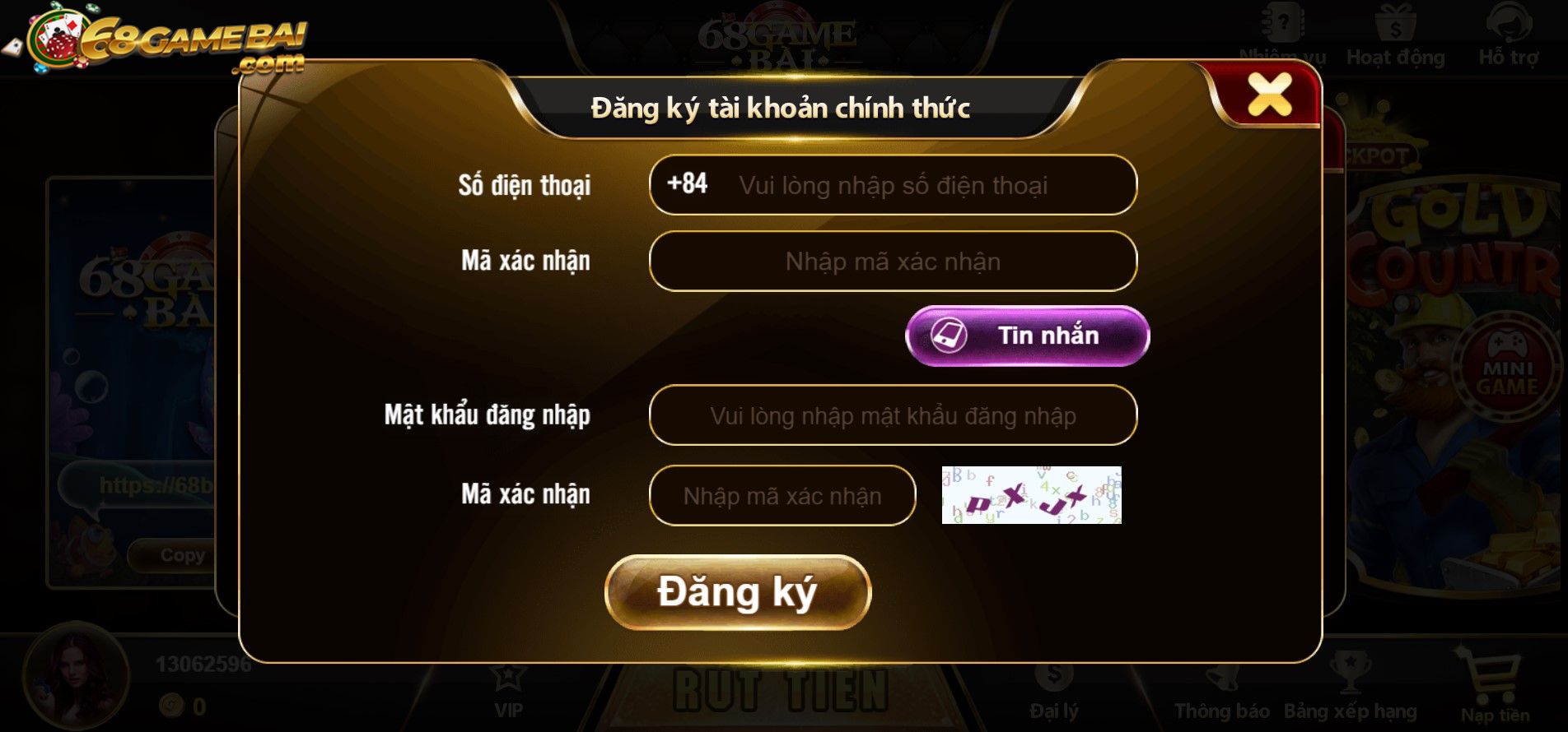 Đăng ký tài khoản chính thức để trải nghiệm game mượt hơn