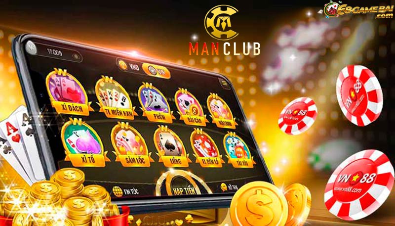 Giao diện của cổng game Manclub