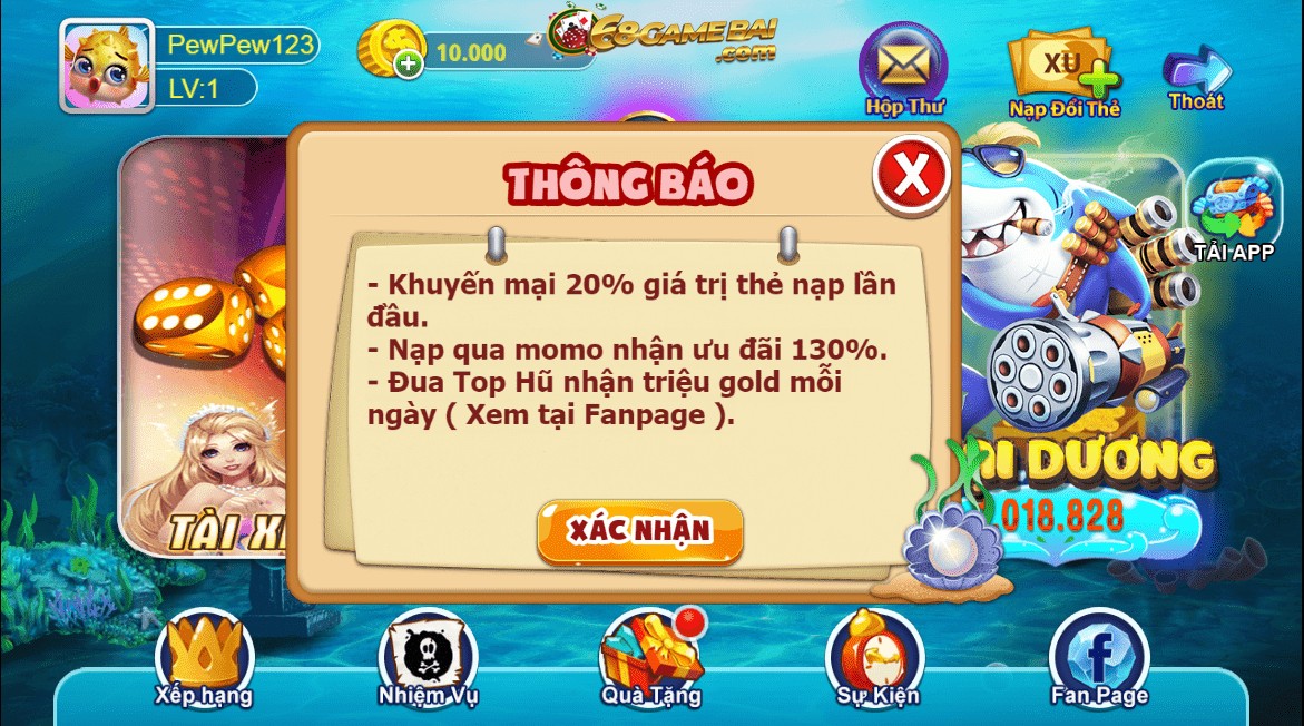 Đồ hoạ giao diện cổng game sinh động