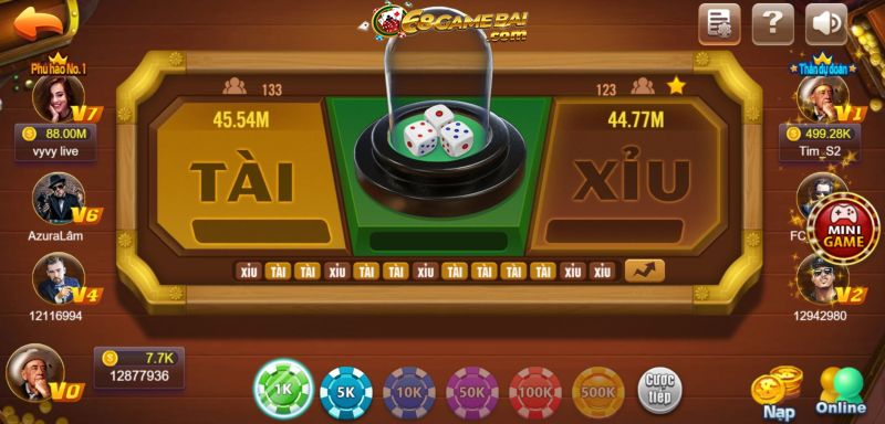 Hướng dẫn cách chơi tài xỉu tại 68 game bài dễ thắng