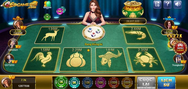 Hướng dẫn cách chơi game bầu cua 68 gamebai