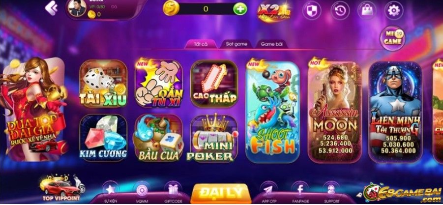 RanVip cung cấp rất nhiều thể loại game đổi thưởng để phục vụ khách hàng