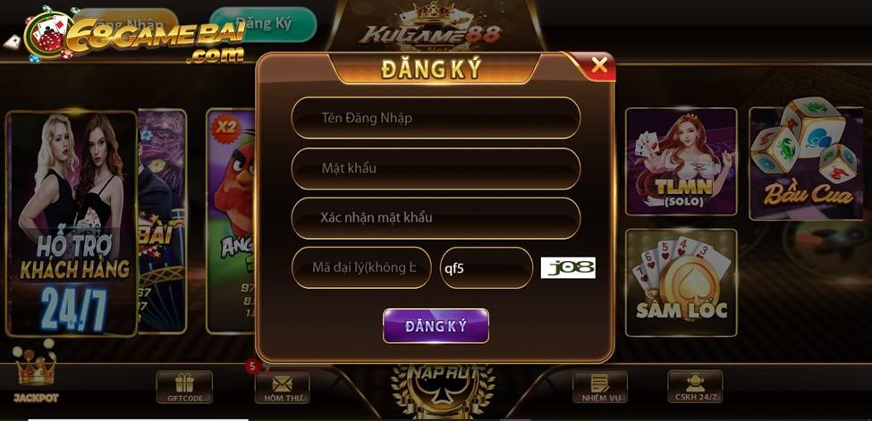 Hướng dẫn đăng ký cổng game Kugame88