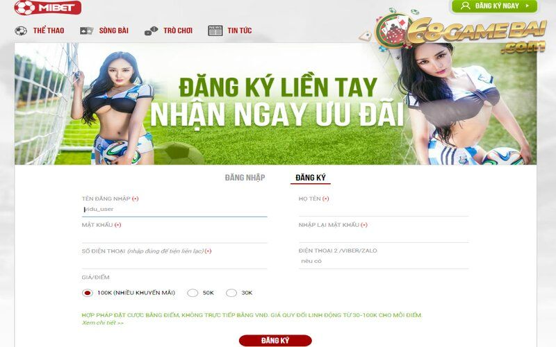 Mibet – Tạo tài khoản nhanh gọn