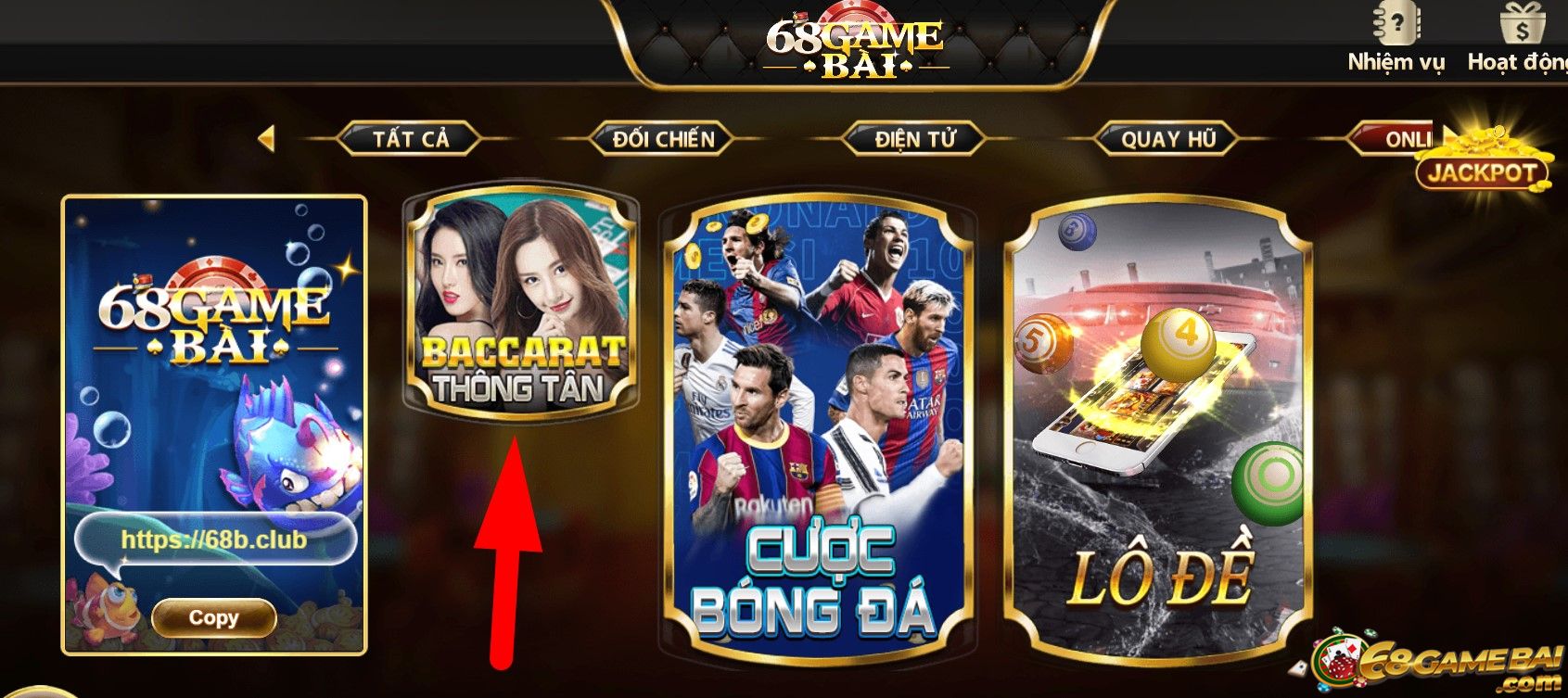 Tìm hiểu về Baccarat Thông Tân tại 68gamebai