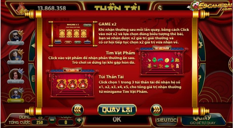 Những tính năng cua game Golden Toad 68gamebai