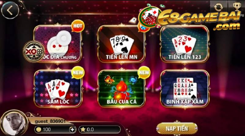 Trải nghiệm đa dạng game bài từ Gi8