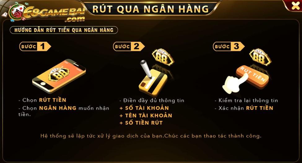 Hướng dẫn rút tiền Yo88 qua Ngân hàng