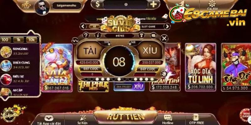 Kho game đa dạng và hấp dẫn và hấp dẫn dẫn của Suvip Club