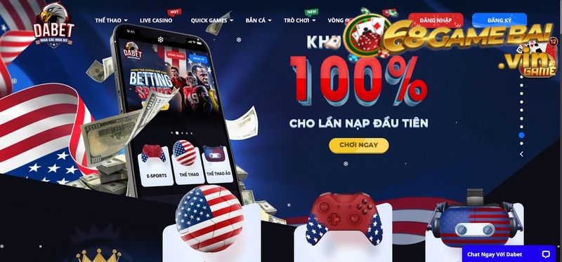 Thưởng 100% cho lần nạp tiền đầu tiên tại DABET