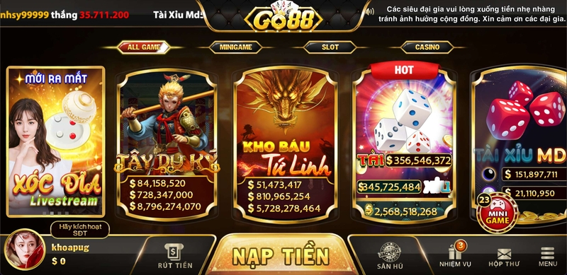 Giới thiệu cổng game bài đổi thưởng uy tín Go88