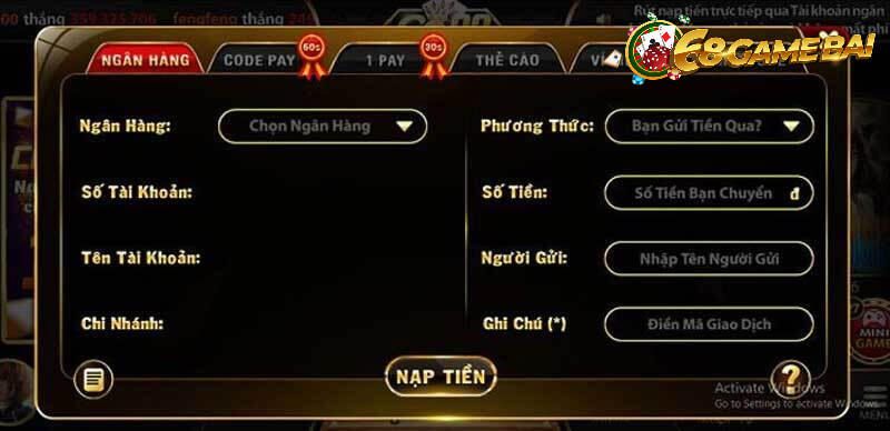 Cách nạp tiền tham gia Tài Xỉu Go88 cực an toàn