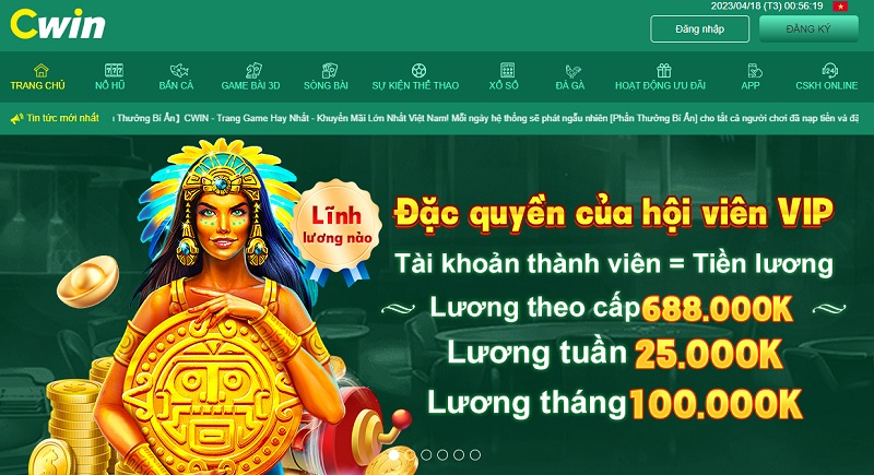 Giao diện của Cwin thiết kế đơn giản nhưng vẫn cuốn hút