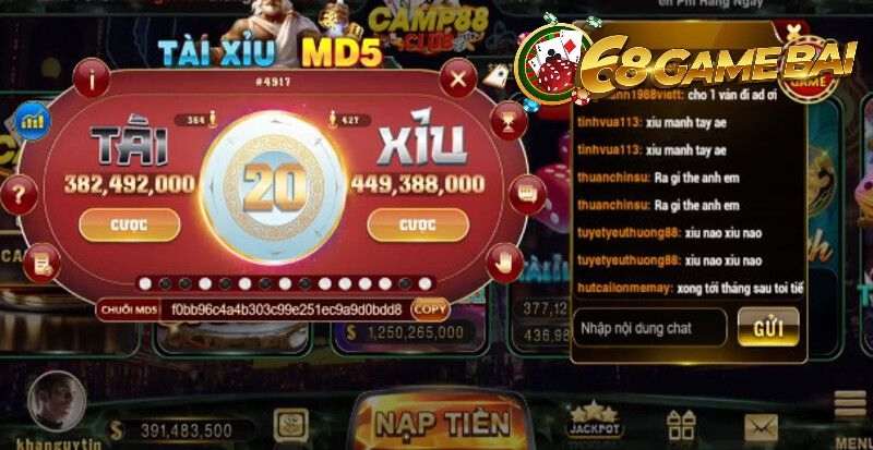 Mini game tài xỉu MD5 thú vị