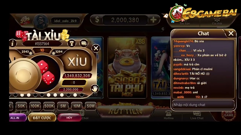 Cổng game Sunwin nổi tiếng với tựa game Tài Xỉu hiện nay