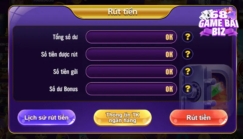 Biện pháp khắc phục lỗi nạp - rút 68 game bài rất đơn giản